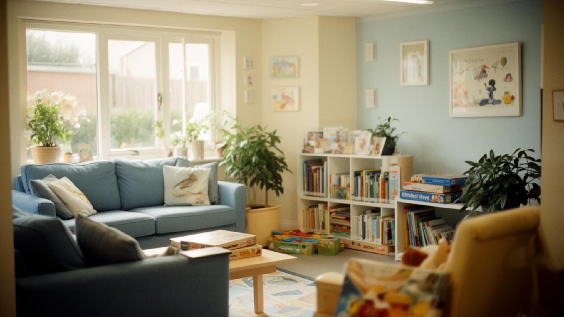 Bright, welcoming children's residential care home living room